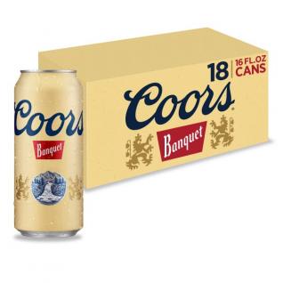 Coors Brewing Co - Banquet Lager (18 pack 16oz cans) (18 pack 16oz cans)