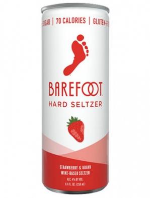 Barefoot Hard Seltzer - Strawberry & Guava (4 pack cans) (4 pack cans)