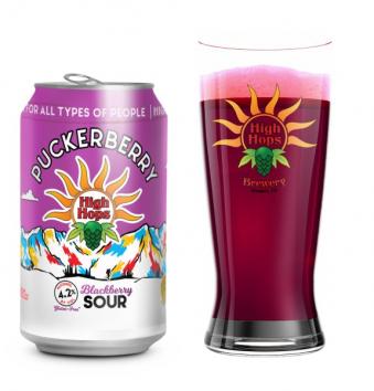 High Hops Brewery - Puckerberry Blackberry Sour (4 pack cans) (4 pack cans)