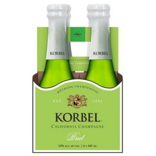 Korbel - Brut California Champagne (4 pack bottles) (4 pack bottles)